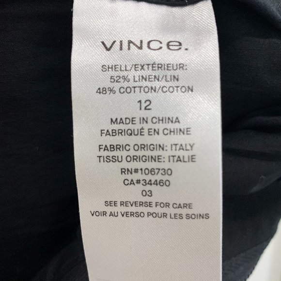 VINCE wide leg ROPE BELT CROPPED PANTS SZ 12 - Picture 6 of 8